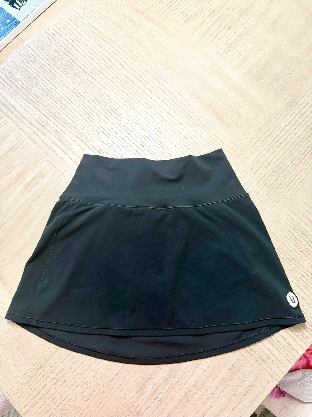 Vuori Black Circle Skirt with Built-In Short